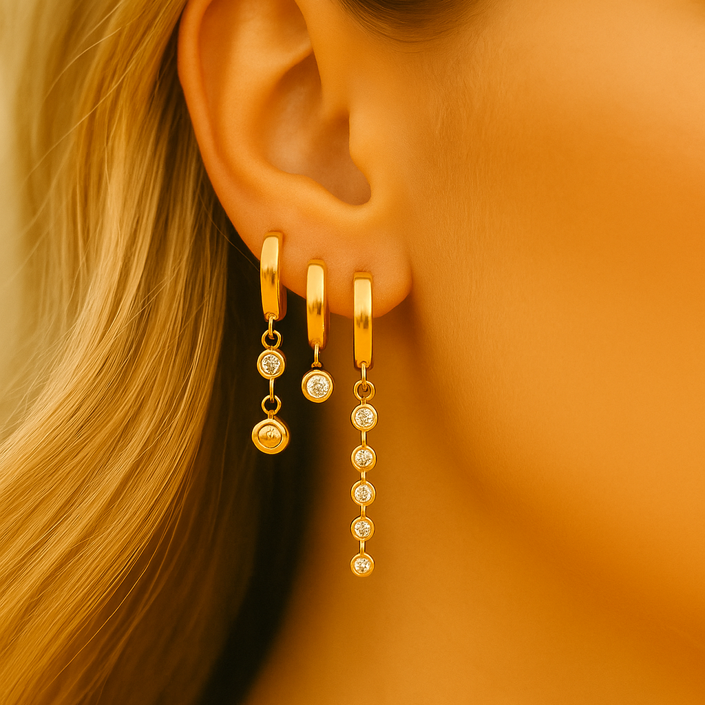 Celestial Drops Huggie Collection