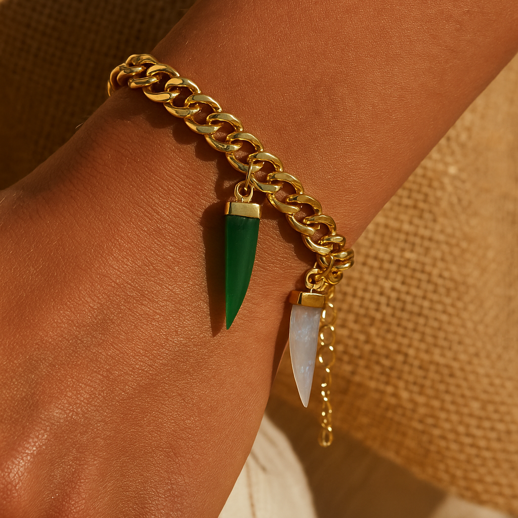 Sol Curb Gemstone Bracelet