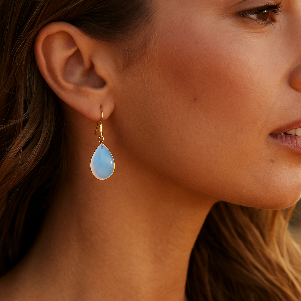 Lunar Glow Earrings – Moonstone & Gold
