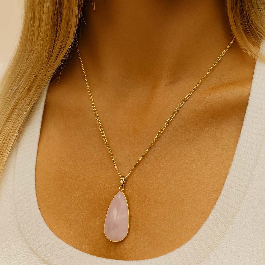 Aurora Necklace – Rose Quartz