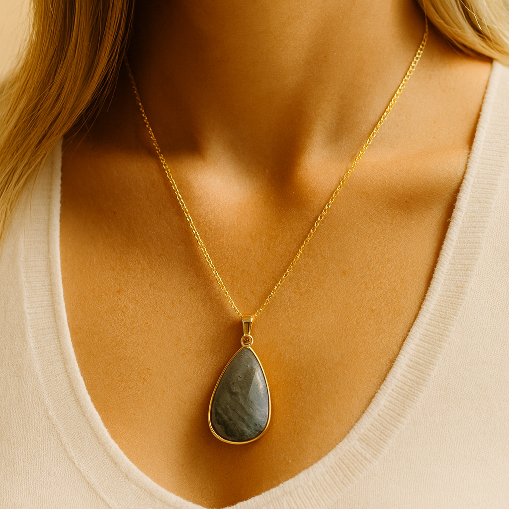 Aurora Drop Necklace – Labradorite