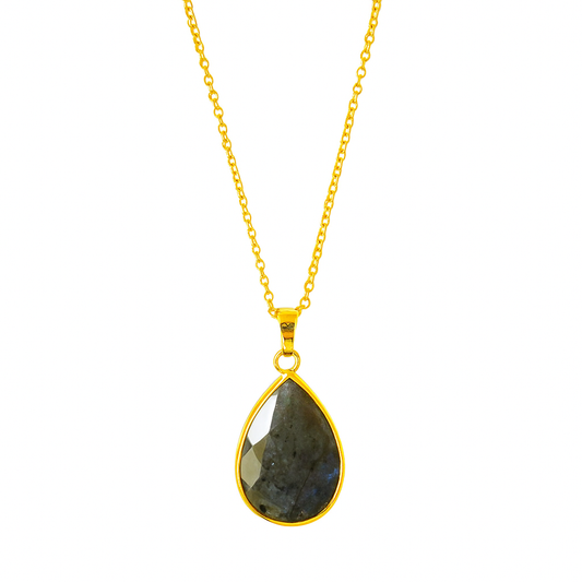 Aurora Drop Necklace – Labradorite