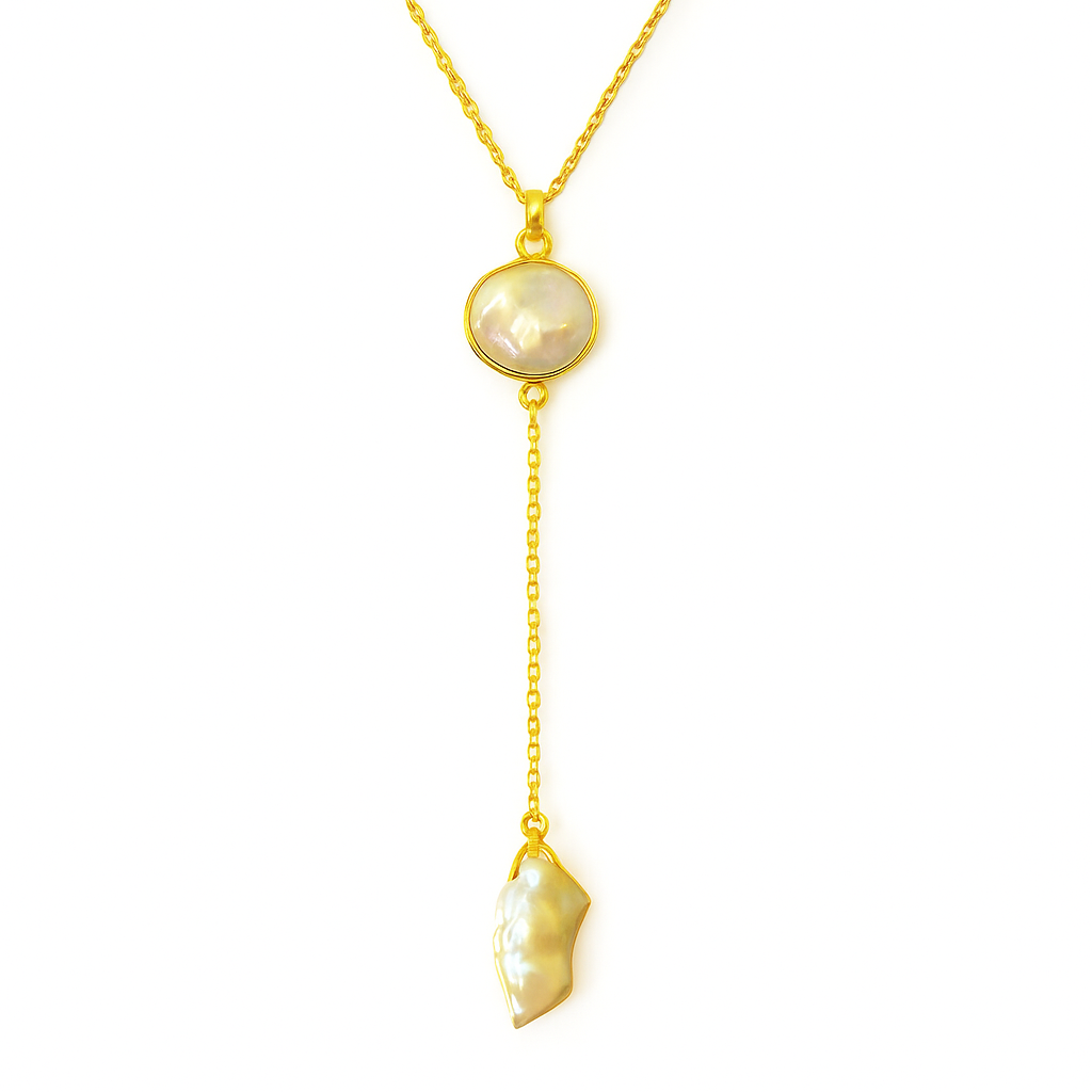 Luna Tides Lariat – Pearl & Gold