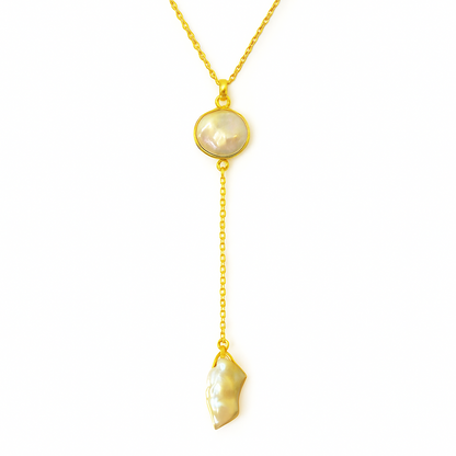 Luna Tides Lariat – Pearl & Gold