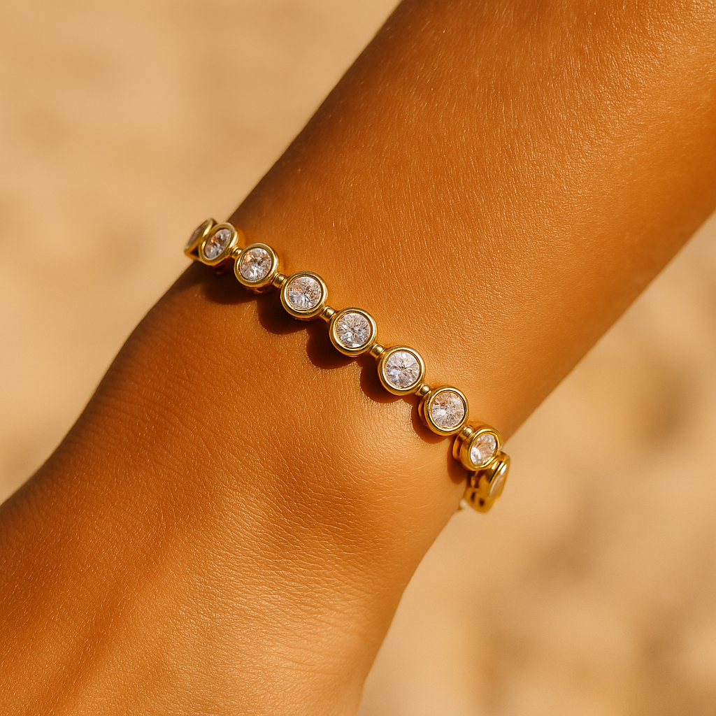 Luna Bezel Tennis Bracelet