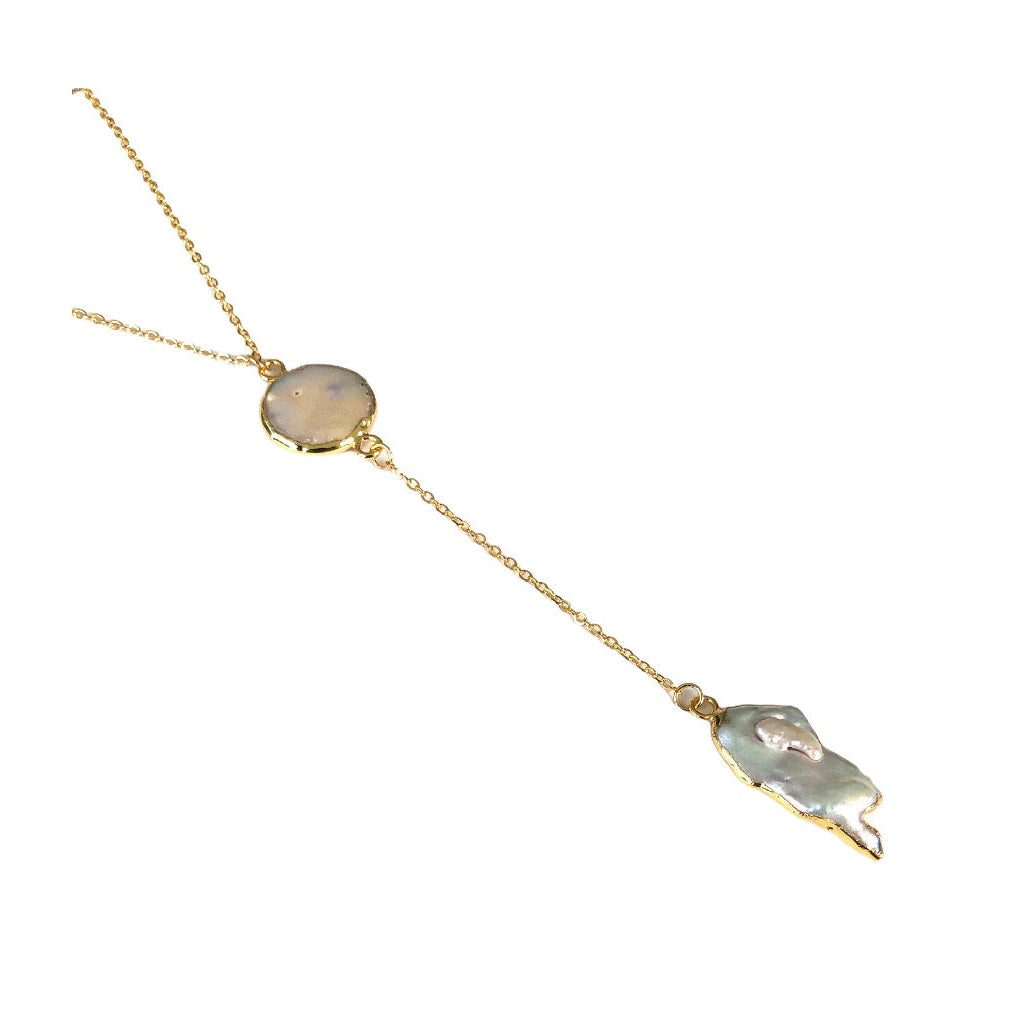 Luna Tides Lariat – Pearl & Gold