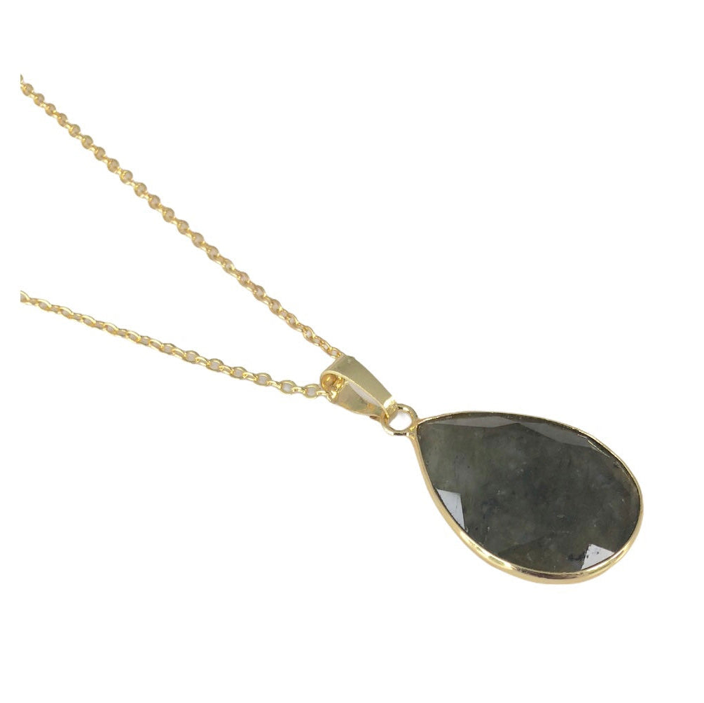Aurora Drop Necklace – Labradorite