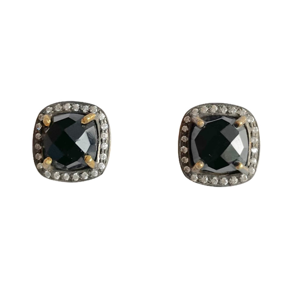 Pavé Halo Cushion Studs