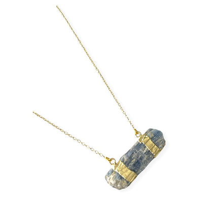 Horizon Bar Necklace - Kyanite & Gold