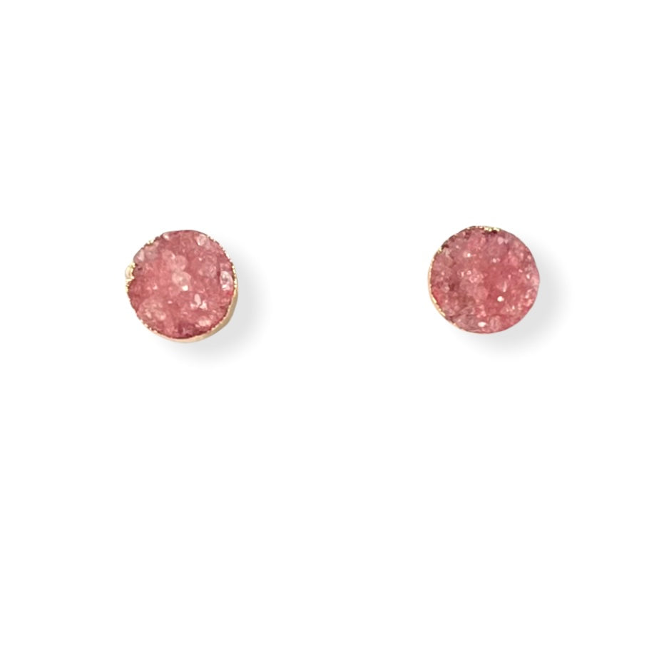 Stardust Round Druzy Earrings