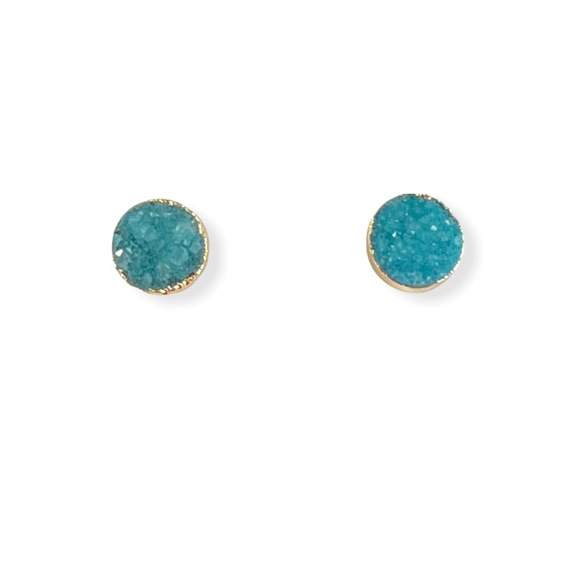 Stardust Round Druzy Earrings