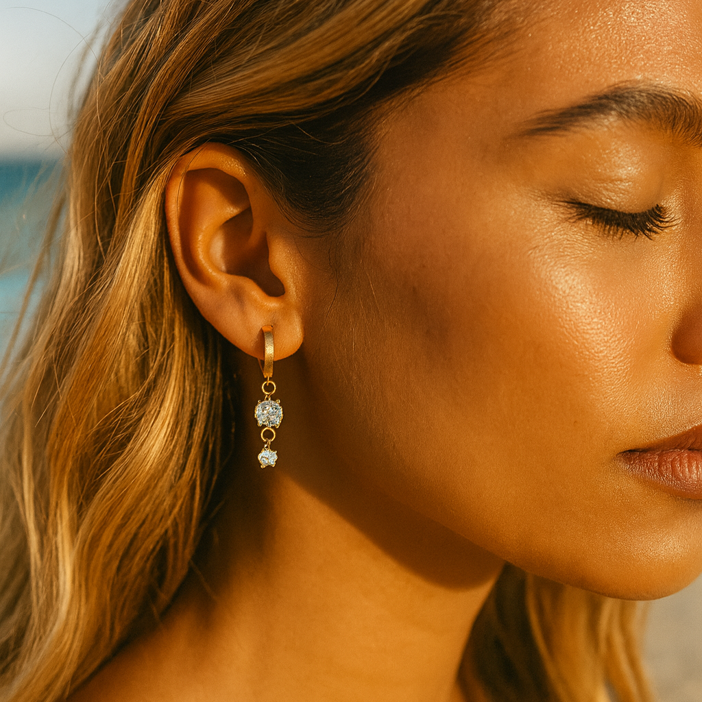 Solura Celestial Drops Cascade CZ on Model