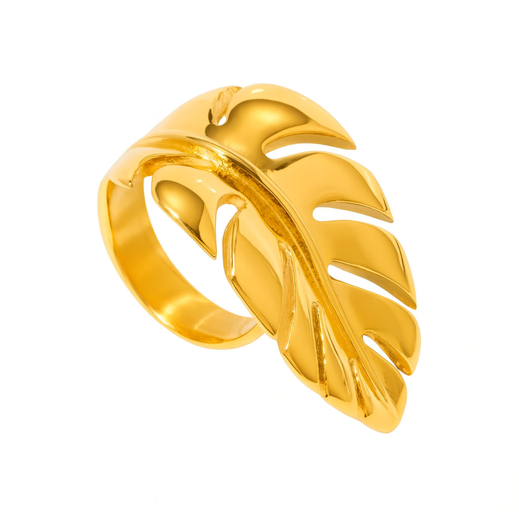 Solura Moonleaf Sculptural Ring Yellow Gold
