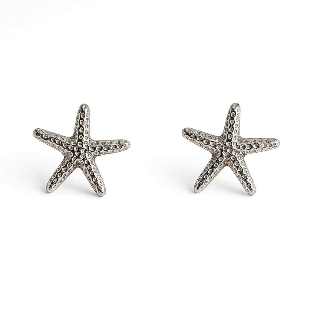 Solura Seastar Stud Earrings White Gold