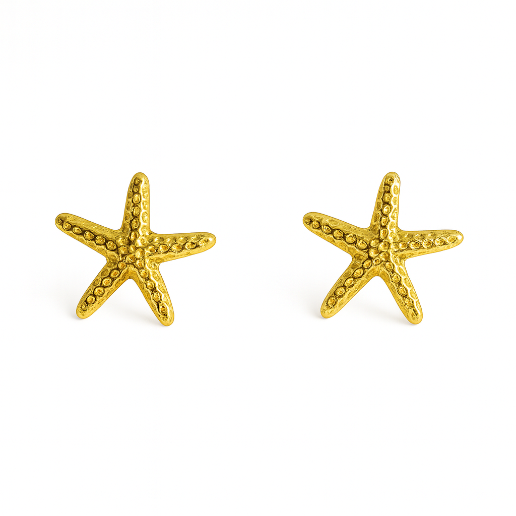 Solura Seastar Stud Earrings Yellow Gold
