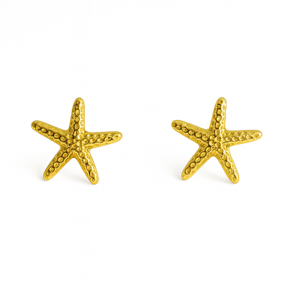 Solura Seastar Stud Earrings Yellow Gold