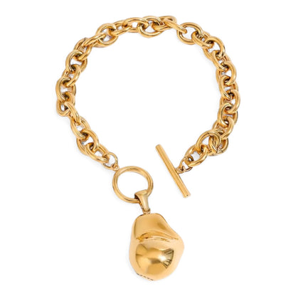 Solura Soleil Yellow Gold Chain Bracelet with Charm