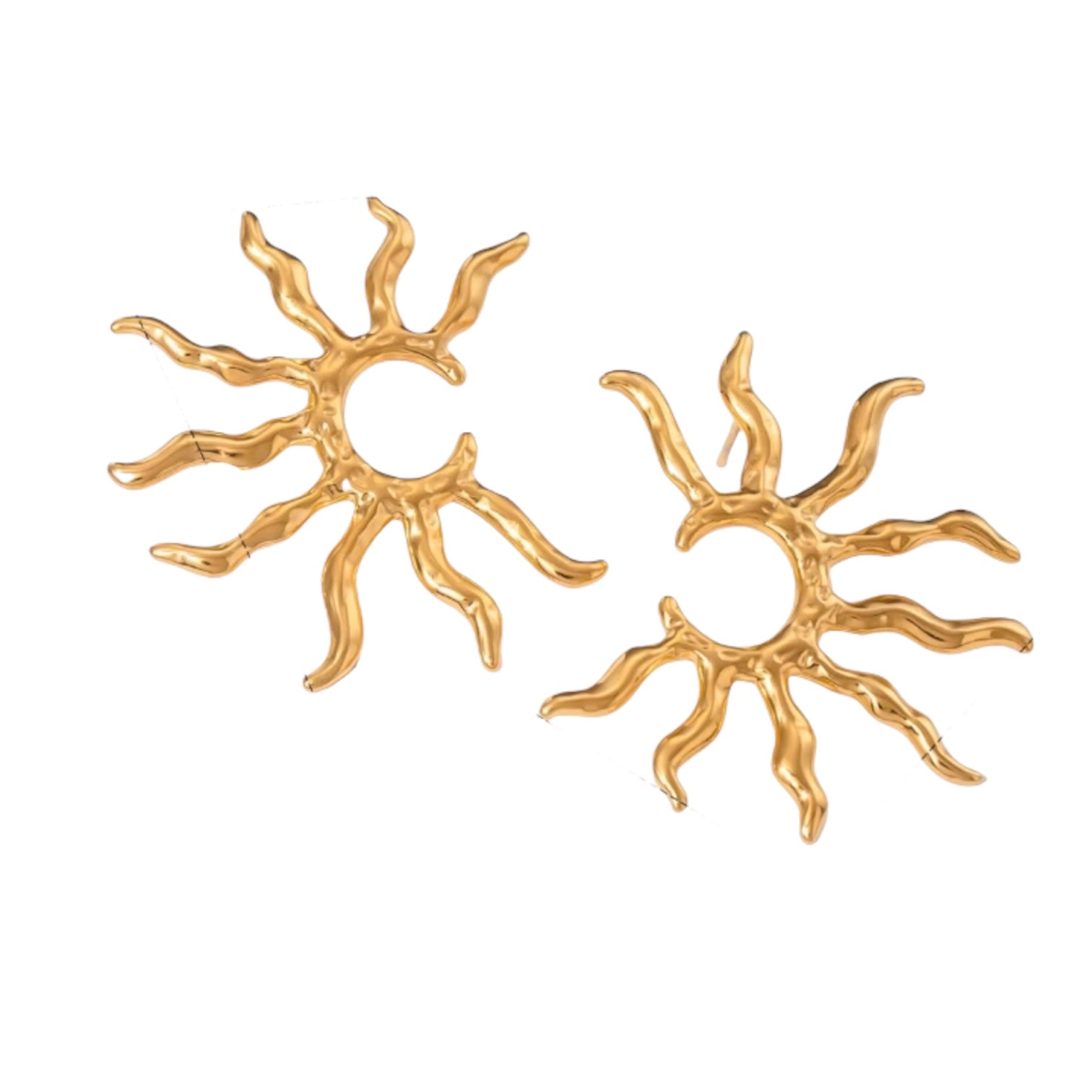 Solura Solflare Earrings in Yellow Gold 