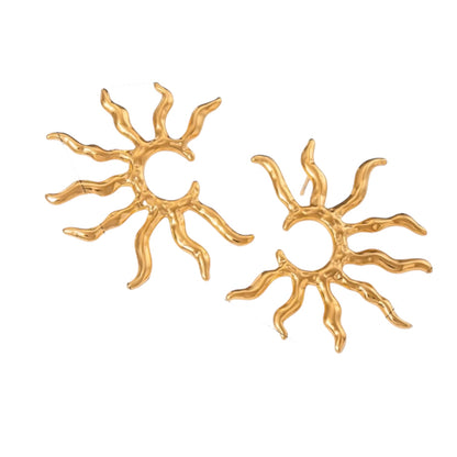 Solura Solflare Earrings in Yellow Gold 
