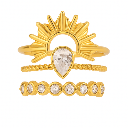 Solura Sunburst Solar Stacking Rings