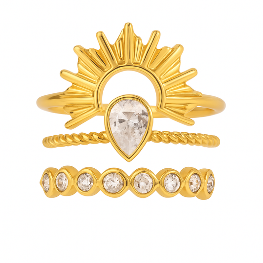 Solura Sunburst Solar Stacking Rings