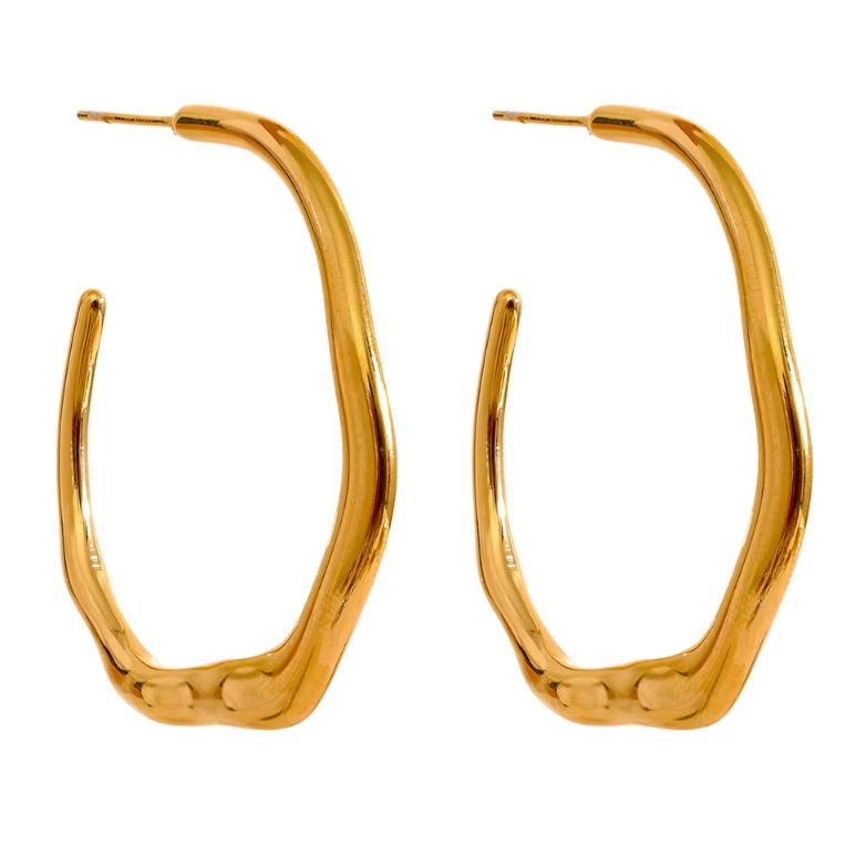 Solura Sunkissed Hoops in Yellow Gold